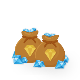 Two bags of gems